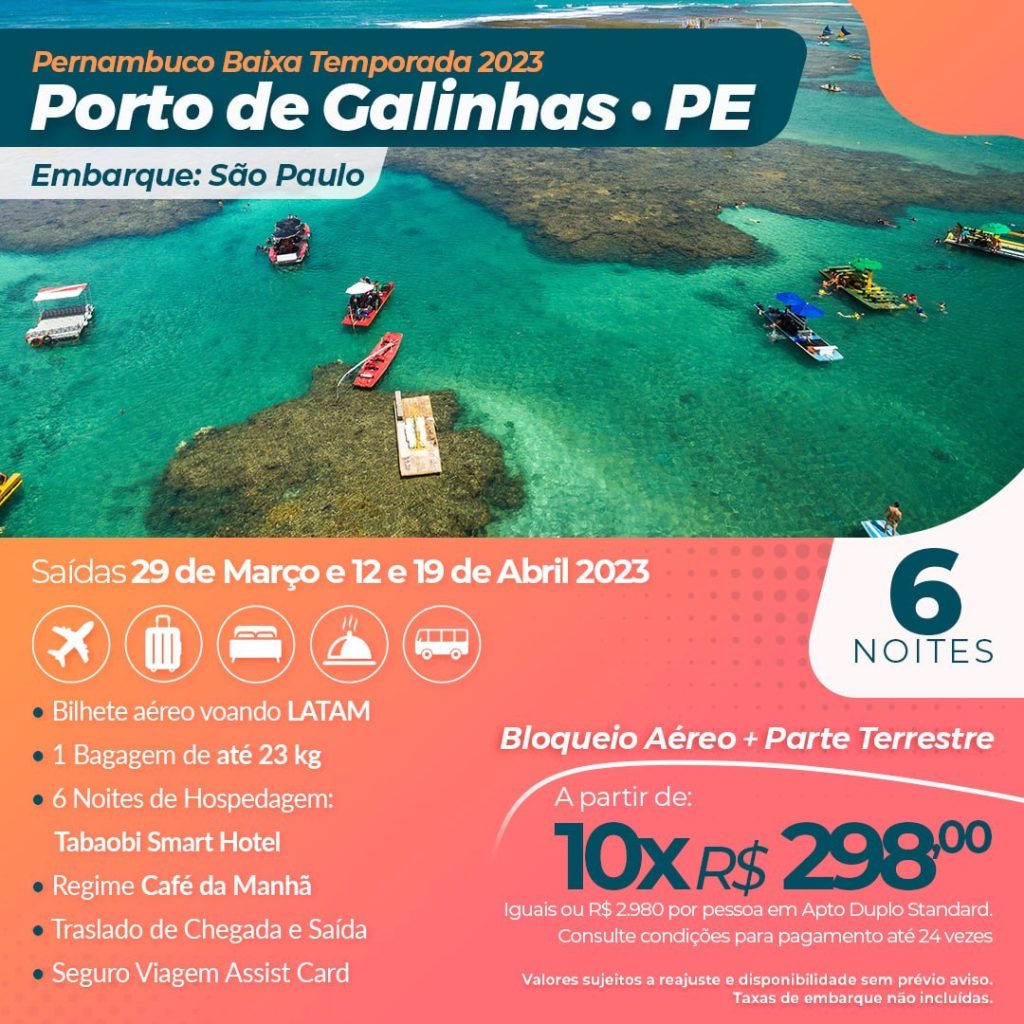Pacote viagem Pernambuco - Porto de Galinhas