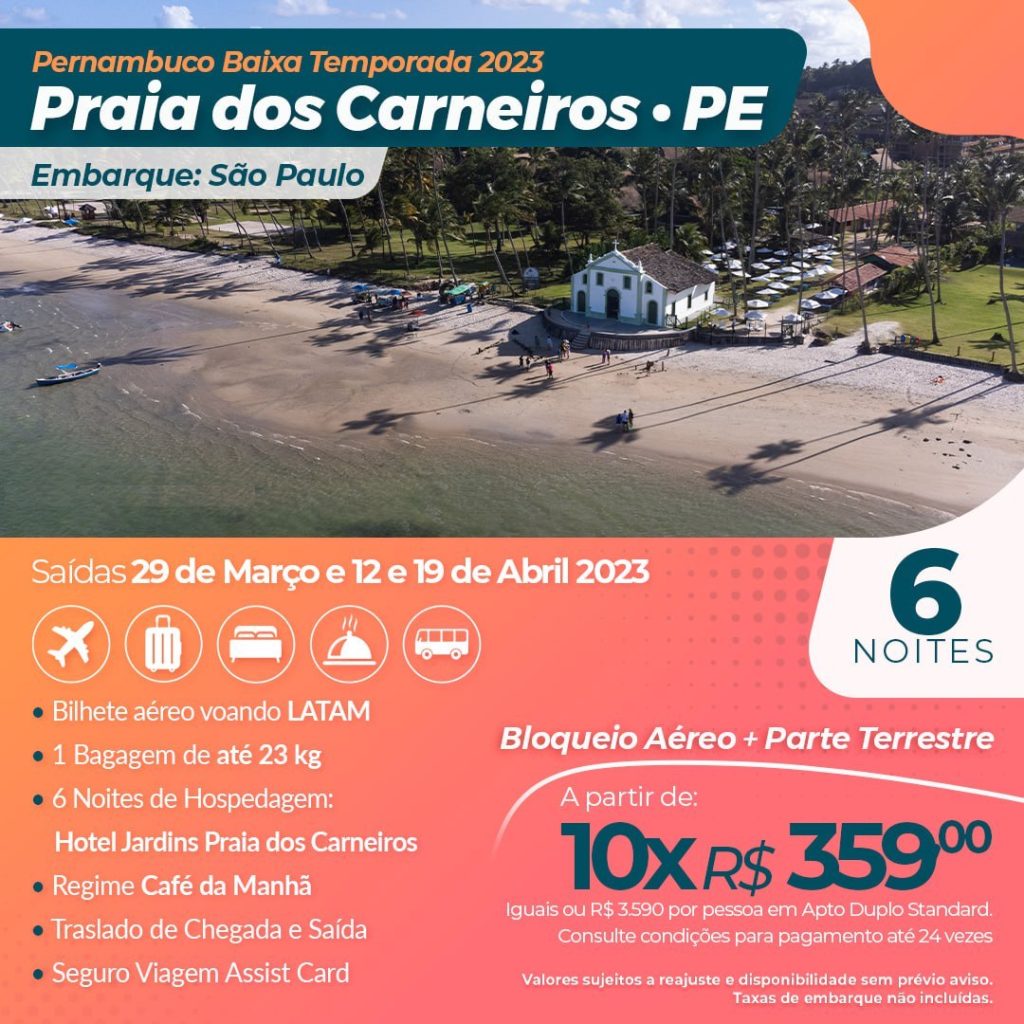 Pacote viagem Pernambuco - Praia dos Carneiros