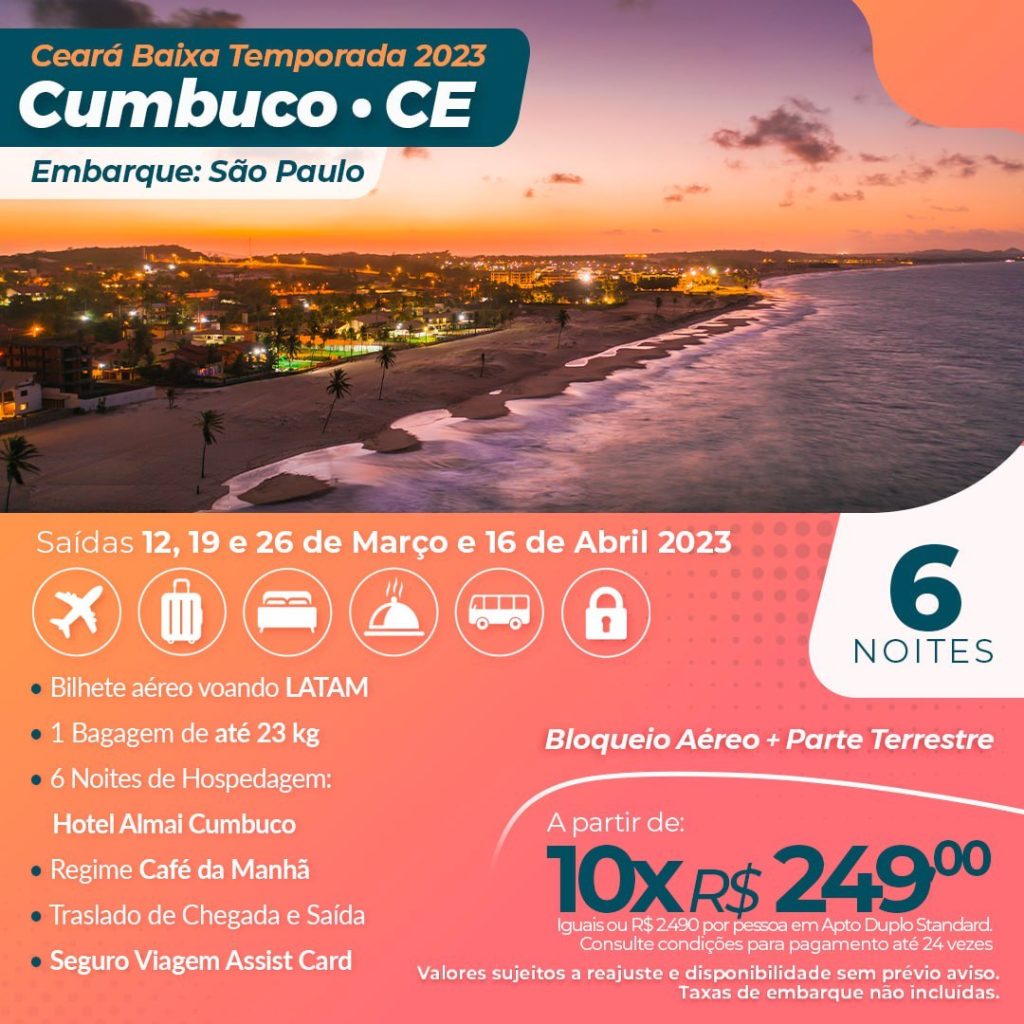 Pacote de viagem para Cumbuco - Ceara