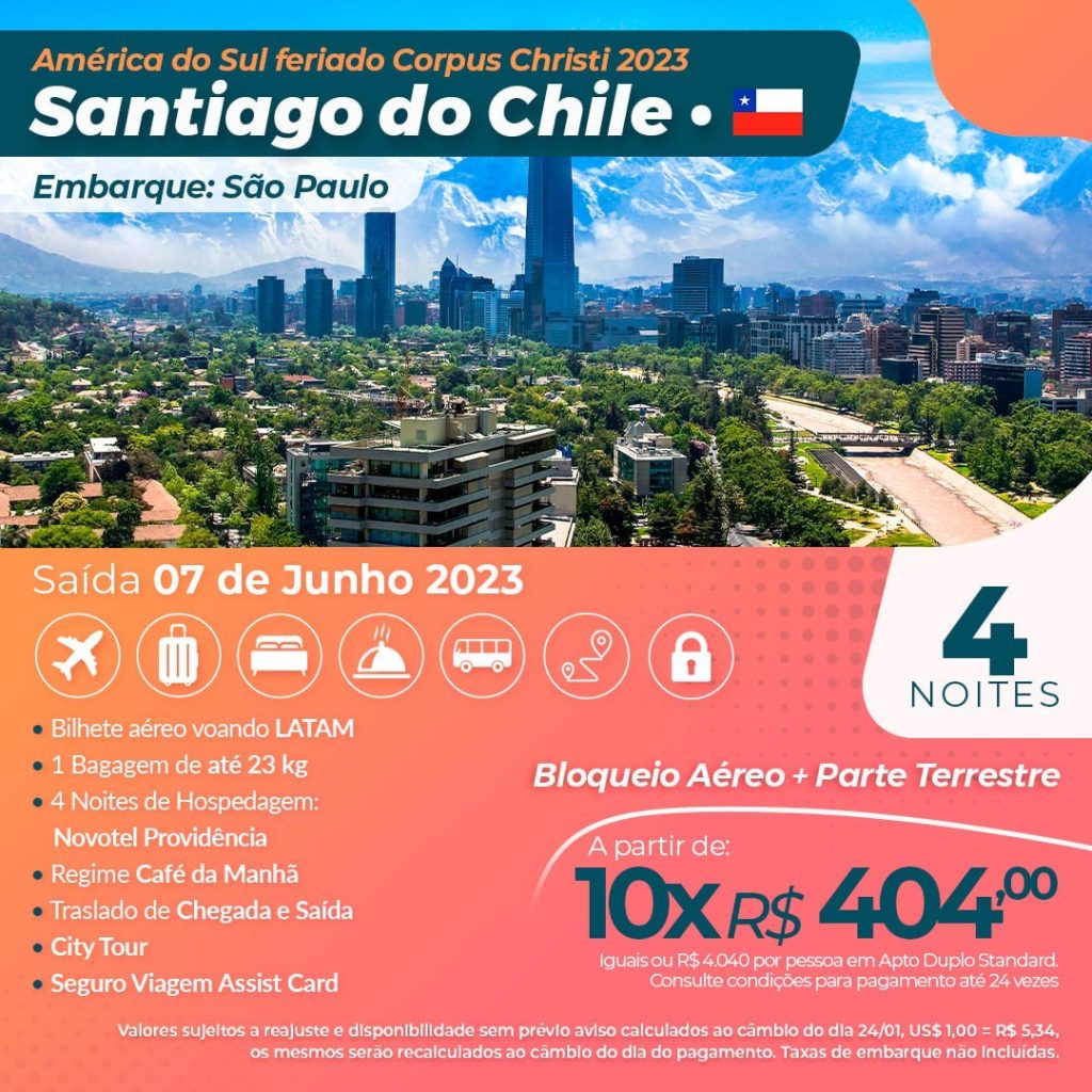 Pacote para Chile - Santiago