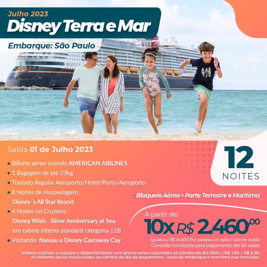 Pacote viagem Disney - Terra Mar